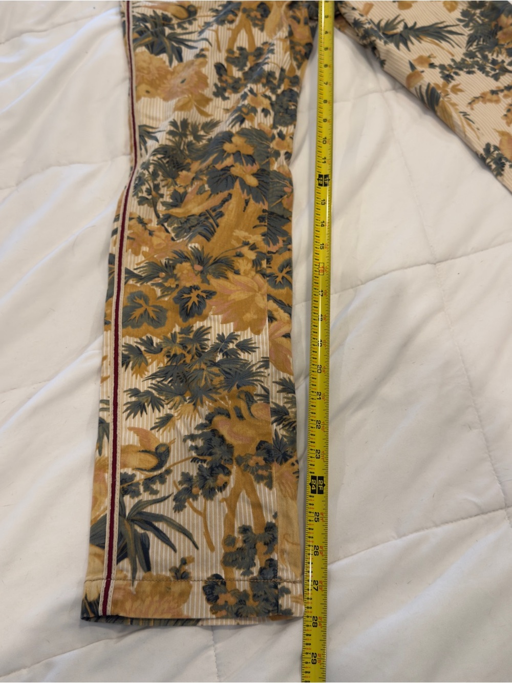 Anthropologie Chino Straight-Leg Pants in Fun Tropical Print - Picture 8 of 9
